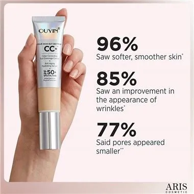 בסיס נוזלי בכיסוי מלא עם תוספת בהירות