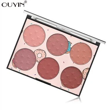 פלטת סומק של שישה צבעים Natural Lasting Rouge